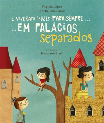 Capa de livro infantil com título e ilustrações de castelos e personagens em estilo cartoon