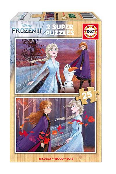 Puzzle em Madeira 2x 25 peças |Frozen II