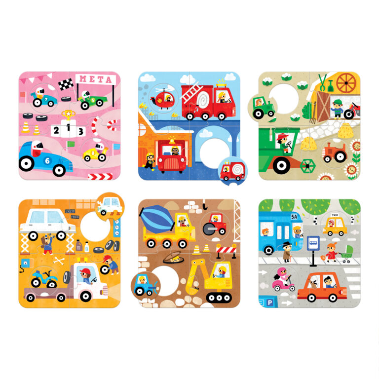 Jogo | Match the Vehicles Puzzles + 2 anos