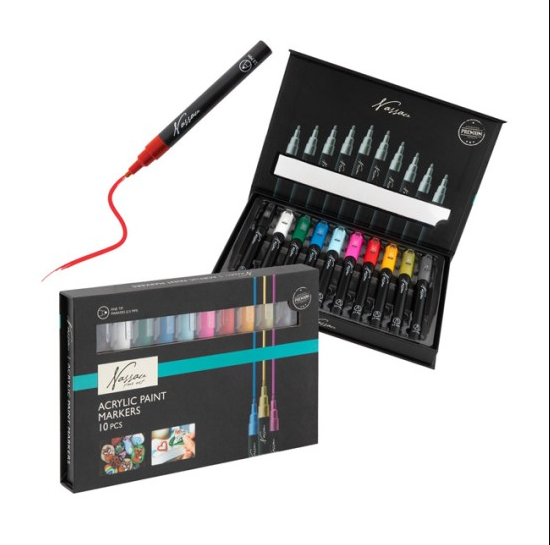 Nassau | Marcadores Acrílicos 10 cores Premium