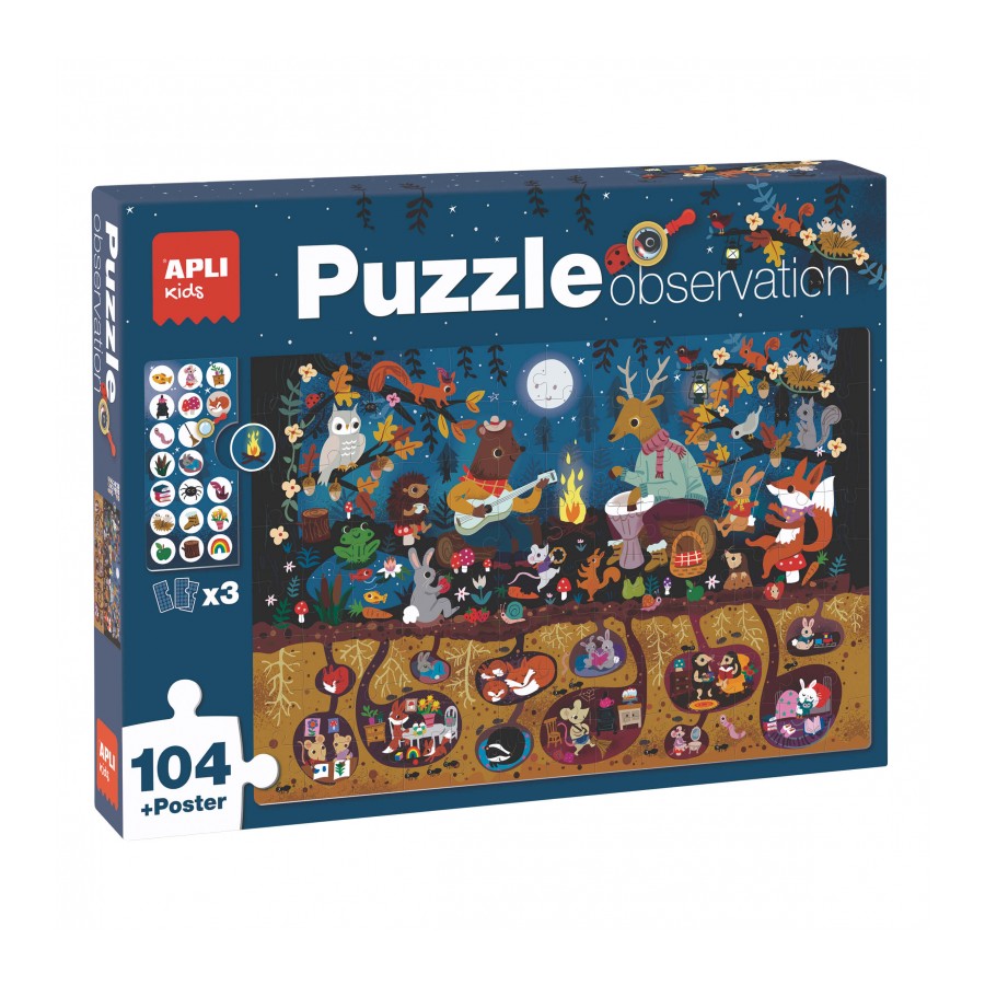 Puzzle de Observação 104 peças | Floresta