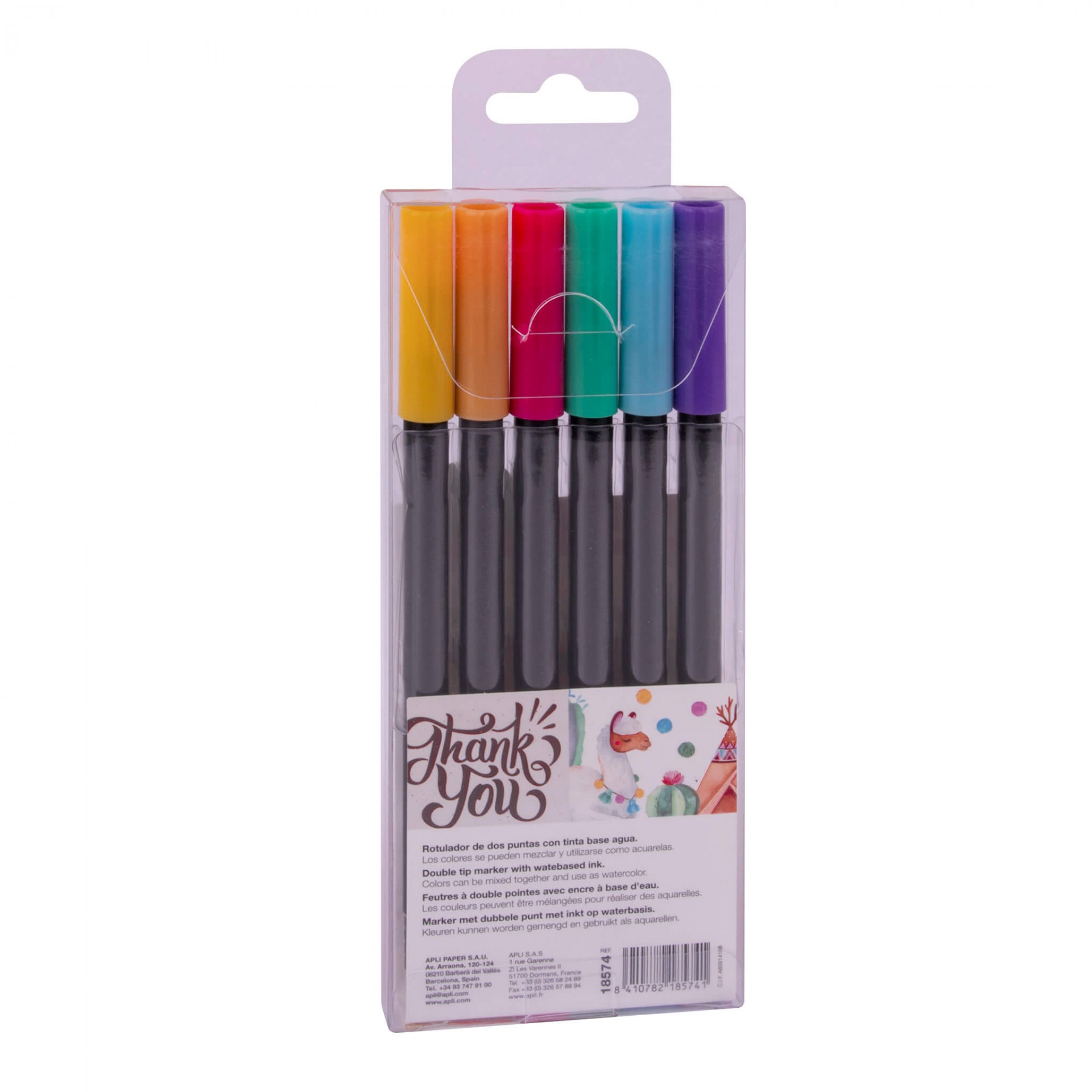 Marcadores Duo Watercolours | Pack 6 Pastel