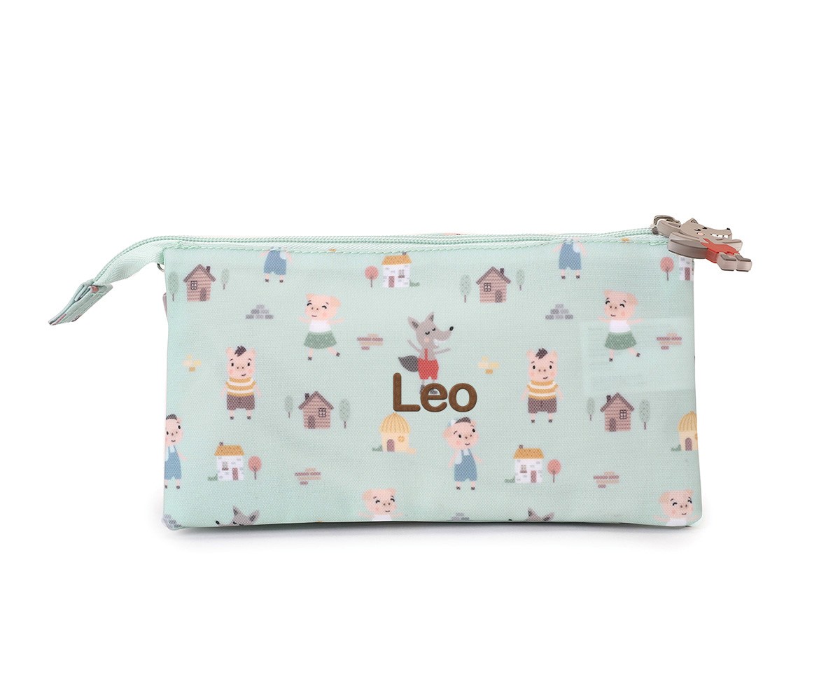 Estojo 3 Compartimentos Personalizável Tutete |  The Three Little Pigs