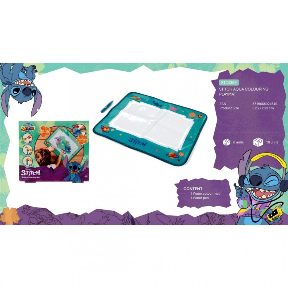 Individual Mágico Pinta com àgua | Stitch Disney