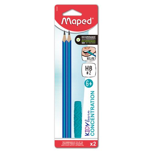 Maped Kidy Learn Concentration | Pack 2 Lápis + Topper