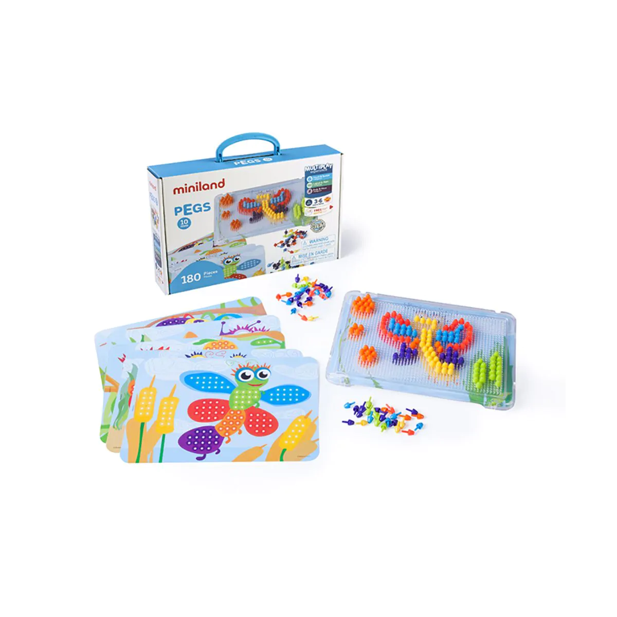 Jogo Pegs 10 mm | 180 peças