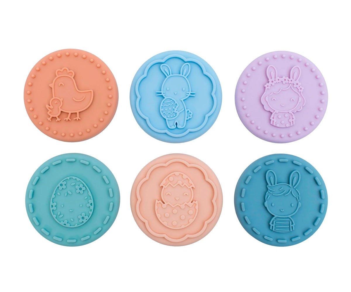 Conjunto Carimbos Silicone para Bolachas | Stampies Páscoa