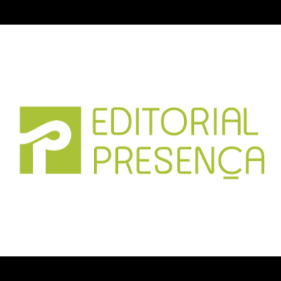 Logótipo da EDITORIAL PRESENÇA verde claro em fundo branco