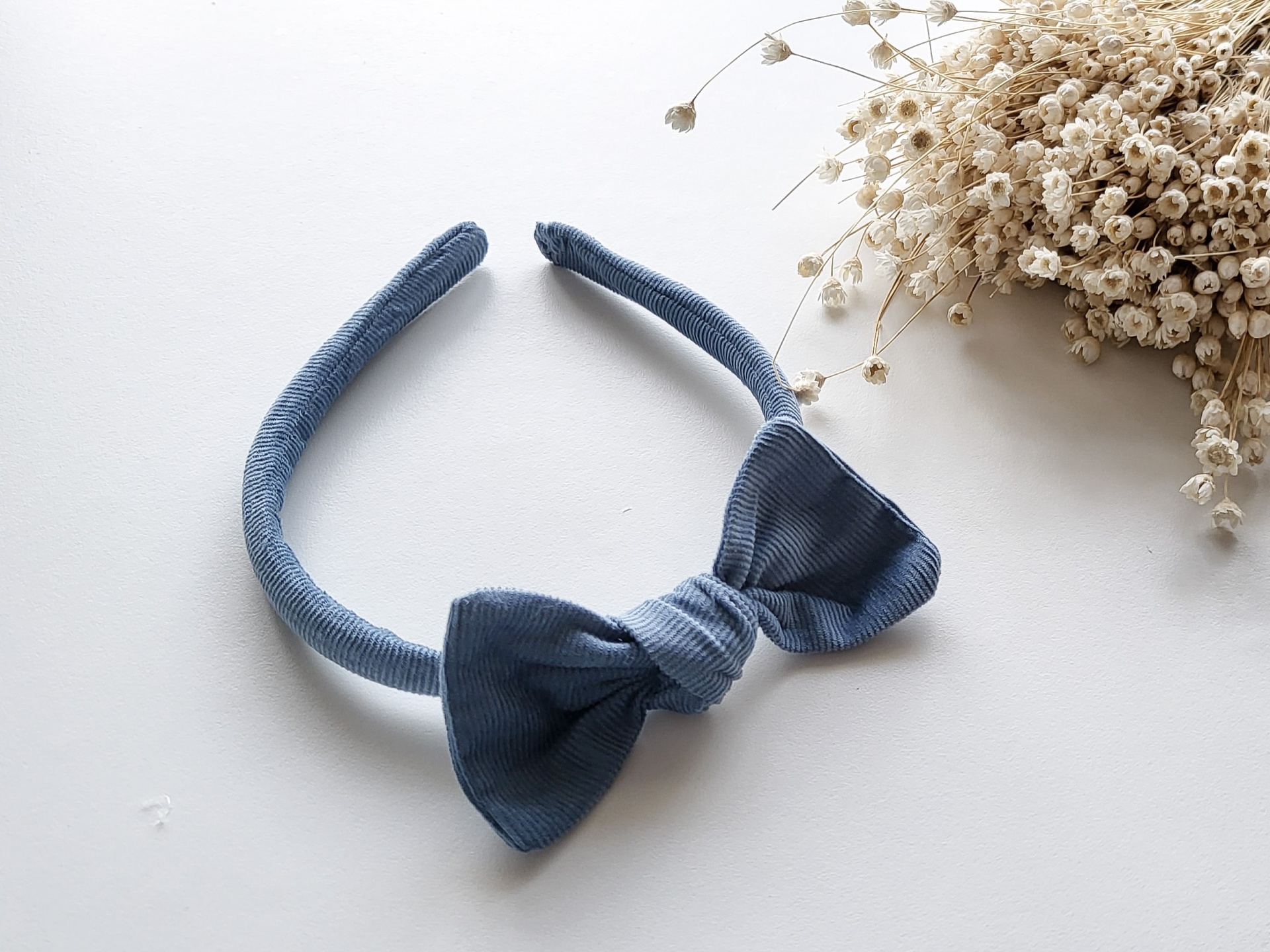 Bandolete em Bombazine Azul Acinzentado