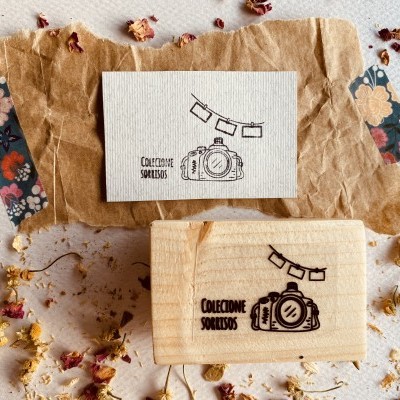 Carimbo&#x20;-&#x20;Colecione&#x20;Sorrisos&#x20;-&#x20;4x7cm