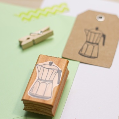 Carimbo&#x20;-&#x20;Cafeteira&#x20;italiana&#x20;-&#x20;3x5cm