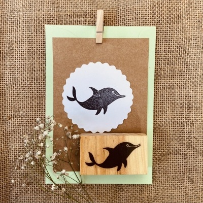 Carimbo&#x20;-&#x20;Golfinho&#x20;-&#x20;4x7cm