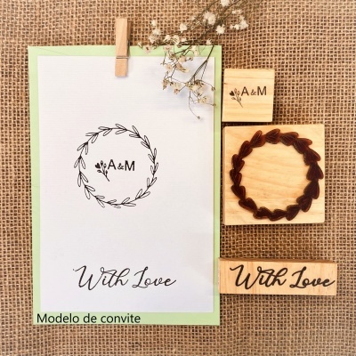 Carimbo&#x20;-&#x20;C&#x00ED;rculo&#x20;Floral&#x20;-&#x20;6x6cm