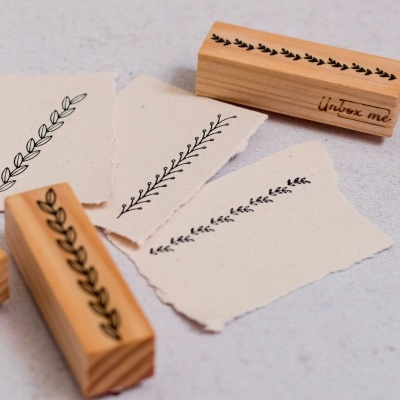 Carimbo&#x20;-&#x20;Faixa&#x20;Folhagem&#x20;3&#x20;-&#x20;2x7cm