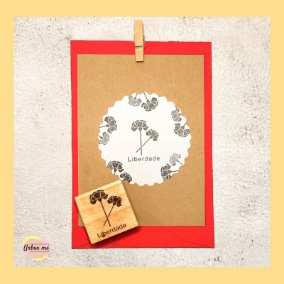 Carimbo&#x20;-&#x20;Liberdade&#x20;-&#x20;4x4cm