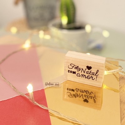 Carimbo&#x20;-&#x20;Feliz&#x20;Natal&#x20;com&#x20;amor&#x20;-&#x20;3x5cm