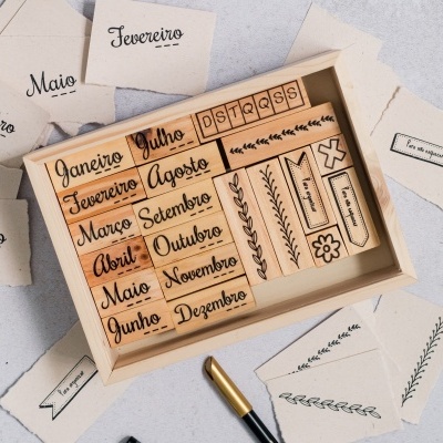 Carimbo&#x20;-&#x20;Faixa&#x20;Folhagem&#x20;3&#x20;-&#x20;2x7cm