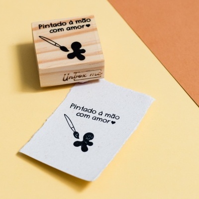 Carimbo&#x20;-&#x20;Pintado&#x20;&#x00E0;&#x20;m&#x00E3;o&#x20;com&#x20;amor&#x20;-&#x20;4x4cm