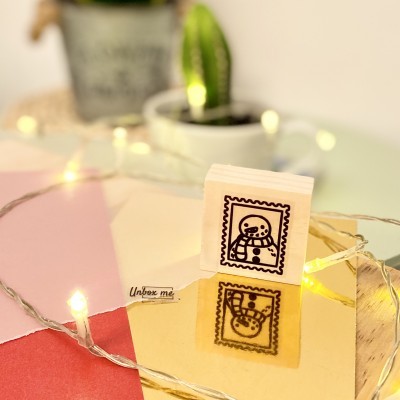 Carimbo&#x20;-&#x20;Selo&#x20;de&#x20;Natal&#x20;Boneco&#x20;de&#x20;neve&#x20;-&#x20;4x4cm