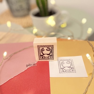 Carimbo&#x20;-&#x20;Selo&#x20;de&#x20;Natal&#x20;Rena&#x20;-&#x20;4x4cm