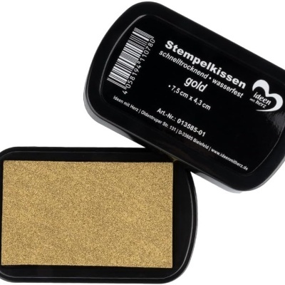 Almofada&#x20;de&#x20;tinta&#x20;dourada&#x20;-&#x20;7,5&#x20;x&#x20;4,3&#x20;cm