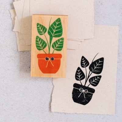 Carimbo&#x20;-&#x20;Plantas&#x20;no&#x20;vaso&#x20;-&#x20;&#x20;4x7cm