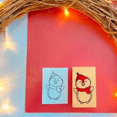 Carimbo&#x20;-&#x20;Pinguim&#x20;-&#x20;3x5cm