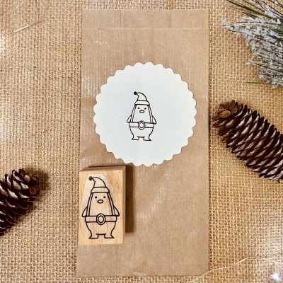 Carimbo&#x20;-&#x20;Pinguin&#x20;com&#x20;gorro&#x20;-&#x20;3x5cm