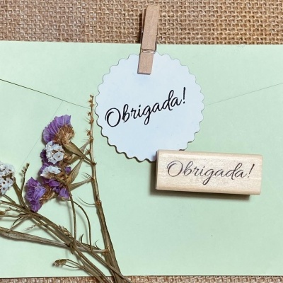 Carimbo&#x20;-&#x20;Obrigada&#x21;&#x20;-&#x20;2x5cm