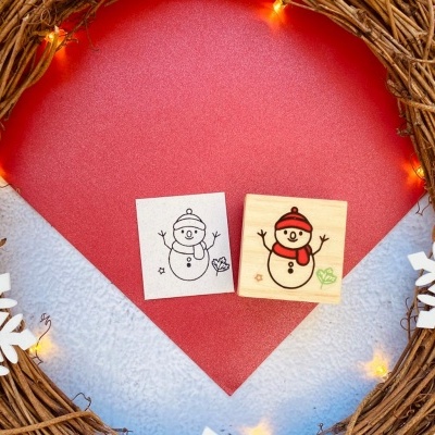 Carimbo&#x20;-&#x20;Boneco&#x20;de&#x20;neve&#x20;-&#x20;4x4cm