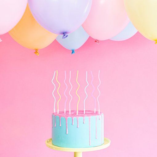 Velas Altas Pastel Curl