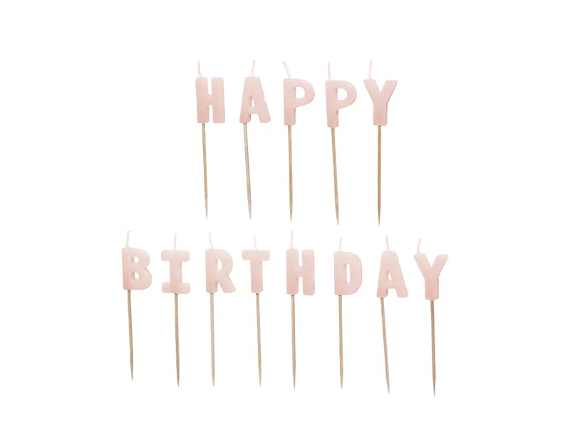Velas HAPPY BIRTHDAY ROSA PASTEL