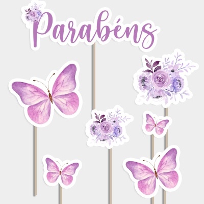 Topos de Bolo Borboletas