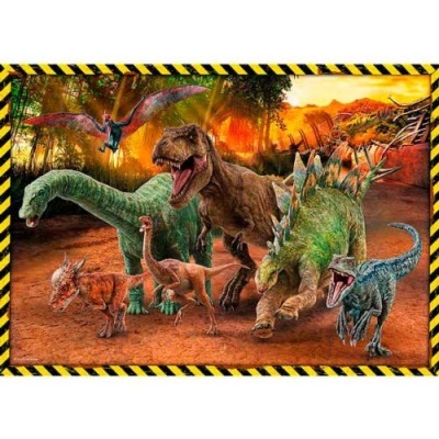 Puzzle 200 peças - Dinosaurs from the Jurassic Park