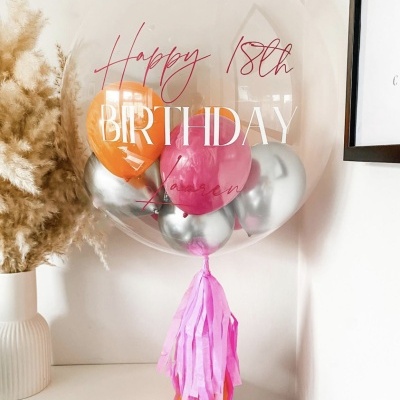Balão Bubble Aniversário Personalizado