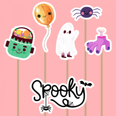 Topos de Bolo Spooky - Halloween