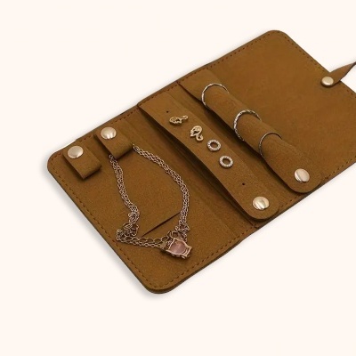 Bolsa Porta-Jóias de Couro | Organizador Compacto para Viagem