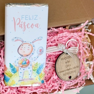 Kit Especial Madrinha / Padrinho - Chocolate e Porta-Chaves