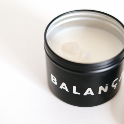 Vela do Zodíaco - Signo Balança com cristal Quartzo Cristal