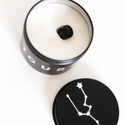 Vela do Zodíaco - Signo Touro com cristal Aventurina