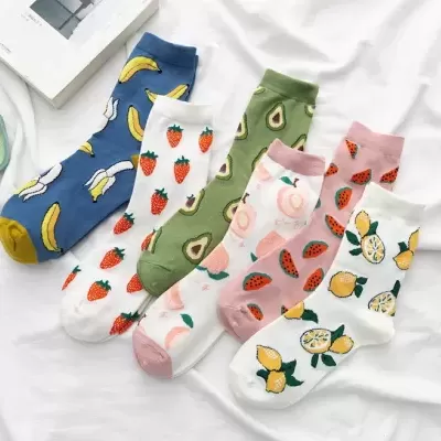 Meias Femininas de Frutas | Primavera e Verão