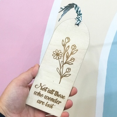 Marcador de livro Madeira Gravado