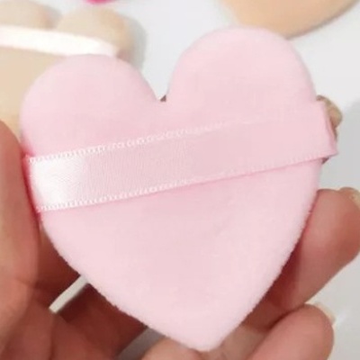 Pads Maquilhagem Coração | 2 Unidades em Veludo Macio