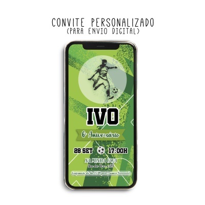 CONVITE DIGITAL - READY TO PRINT - FUTEBOL