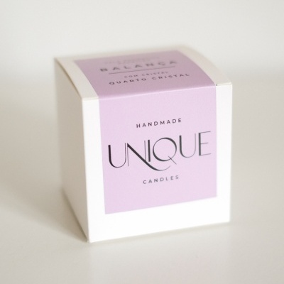 Vela do Zodíaco - Signo Balança com cristal Quartzo Cristal