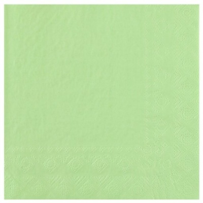 Guardanapo de papel verde claro com padrão de corações em relevo