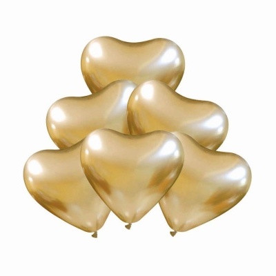 Balões Cromados Formato Coração