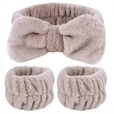 Headband e Pulseiras Spa | Kit Absorvente para Limpeza Facial