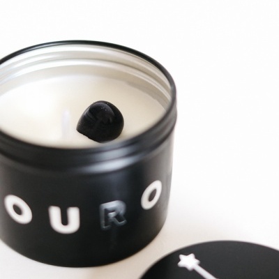 Vela do Zodíaco - Signo Touro com cristal Aventurina