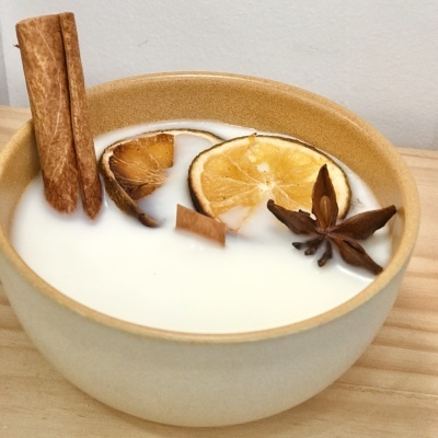 Vela Artesanal em Cerâmica Portuguesa – Baunilha